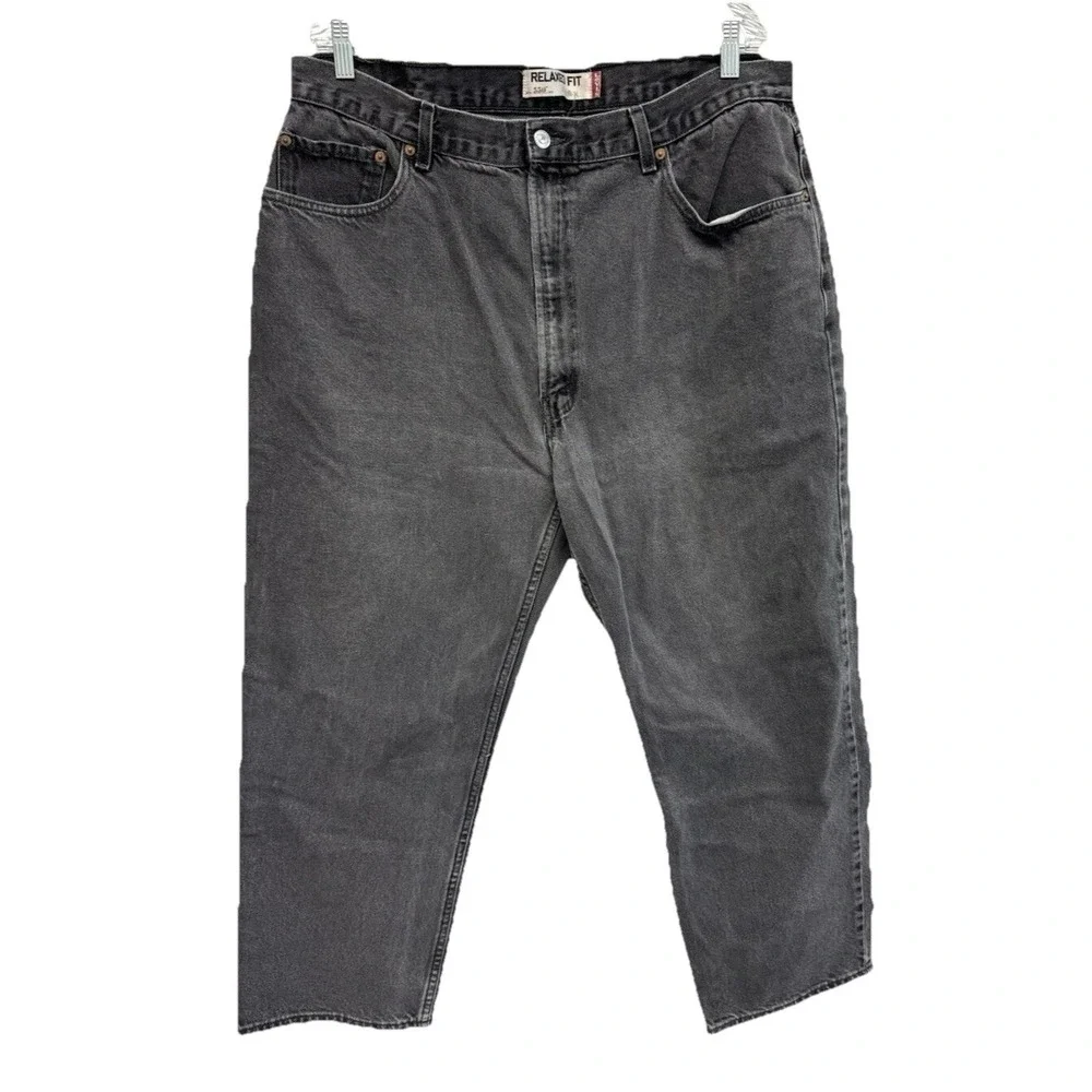Levi's 550 Men's Jeans 38x27 Faded Black‎ Straight Relaxed Cotton Denim Classic